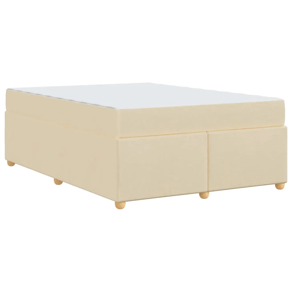 Struttura del letto con materasso Crema 140 x 200 cm Tessuto 3399361
