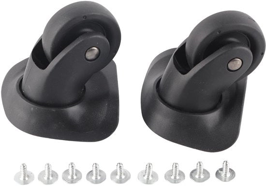Set di ruote per bagaglio 360 gradi rotanti - Ruote per bagaglio con vite - Ruote per mobili - Set di ruote per bagaglio da 2 - Peso 272 g
