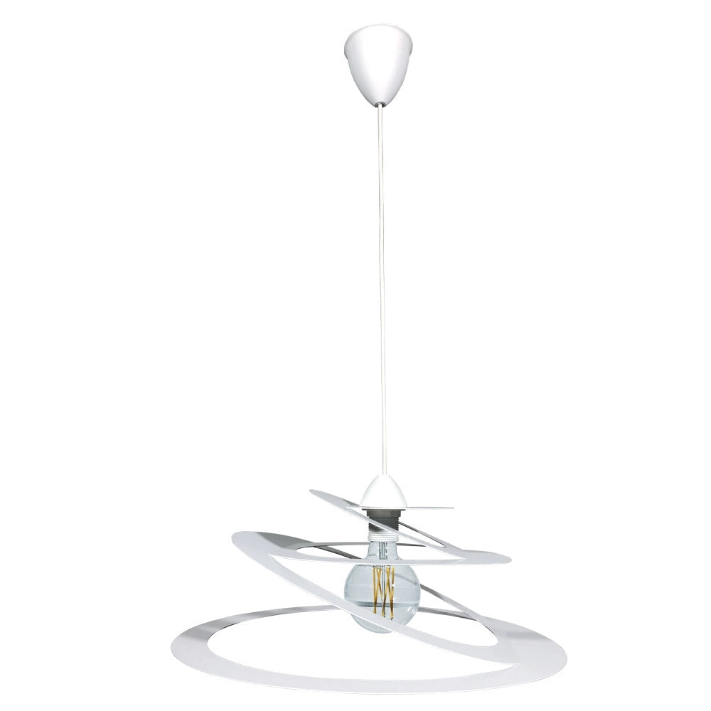 Sospensione 1xE27 Montatura Tonda Bianco E-Energy Eleonora