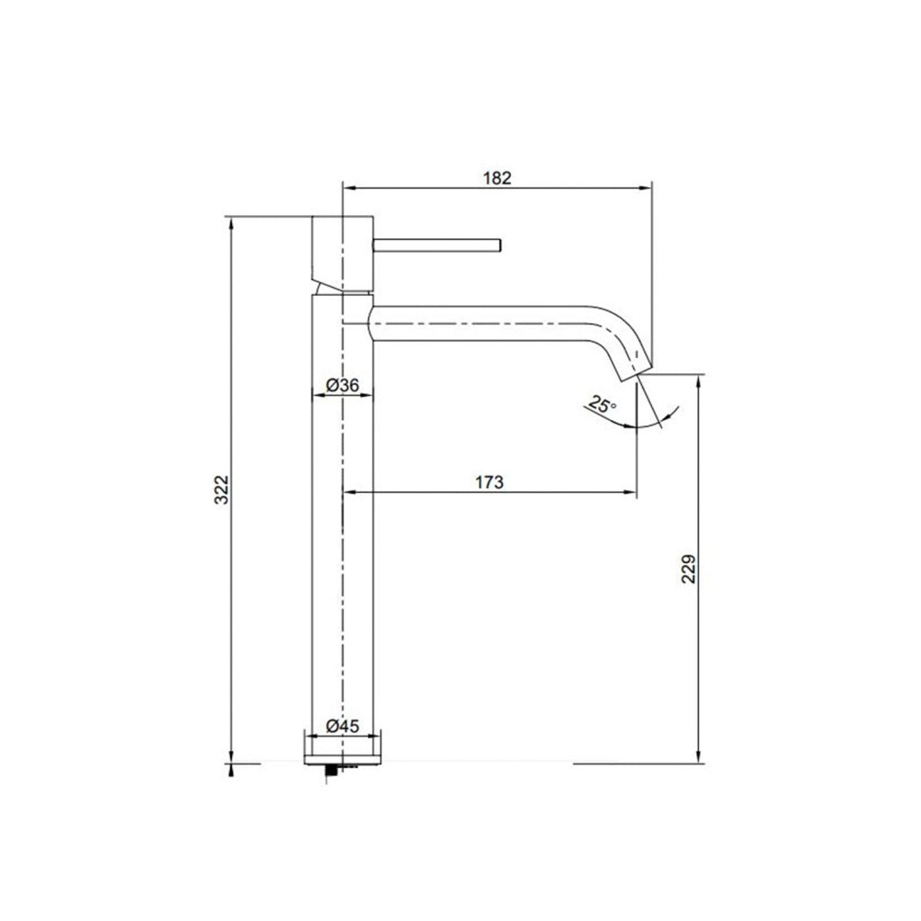 IMEX Miscelatore monocomando lavabo alto oro rosa spazzolato in ottone e zama con finitura PVD cartuccia ceramica Ø26 mm completo di set 2 flessibili 3-8 – Modello MONZA BDM039-3ORC
