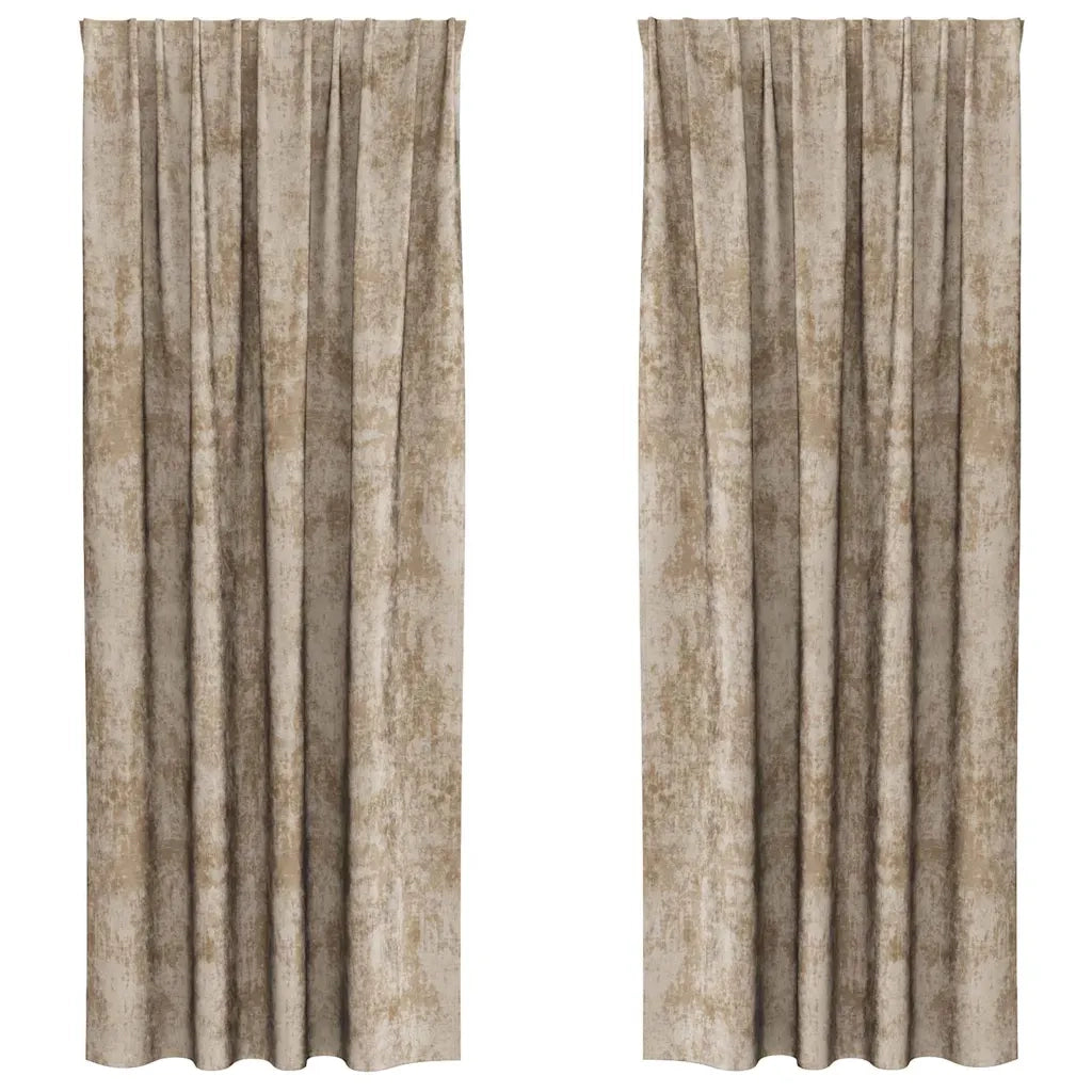 Tende in Velluto con tende 2 pcs Champagne 245 x 140 cm Velluto 4107711