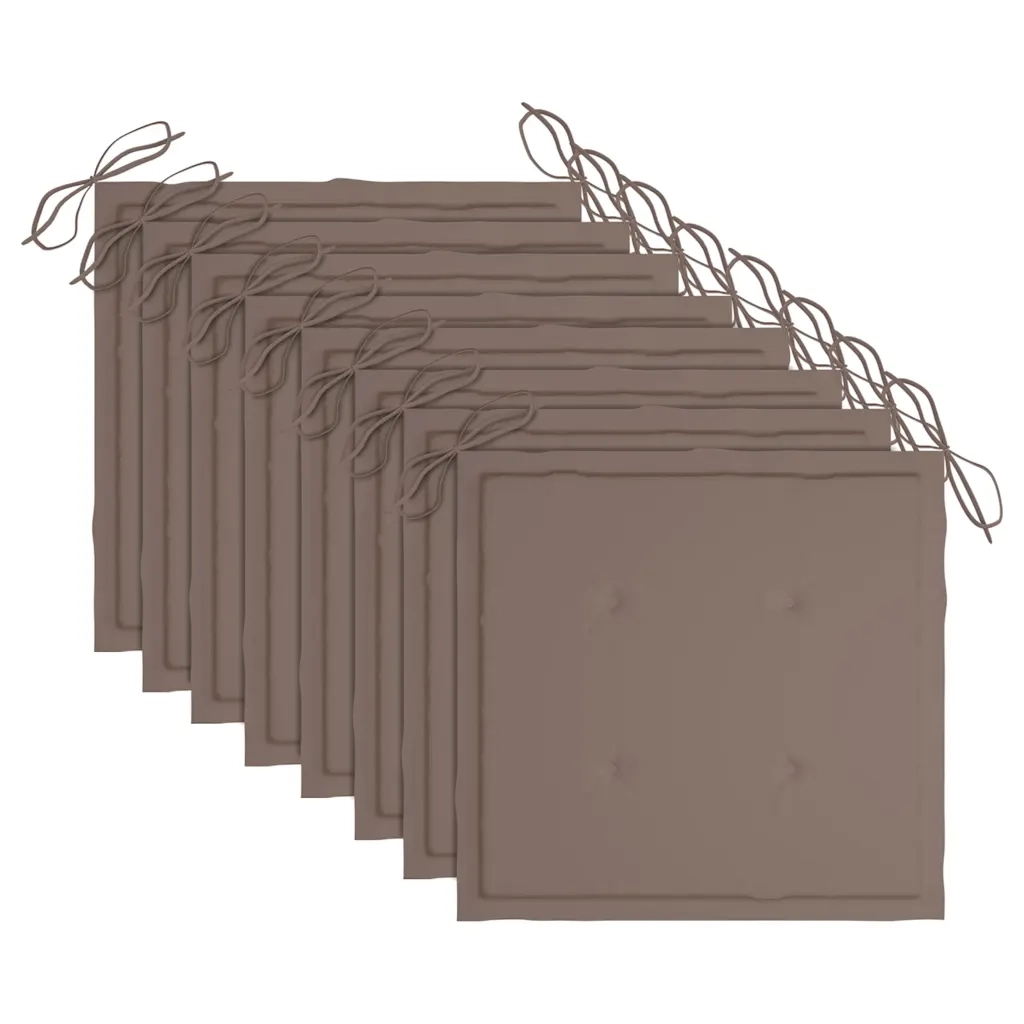 Sedie da Giardino con Cuscini 8 pz in Legno Massello di Teak cod mxl 8687