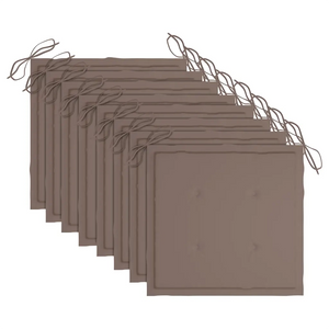 Sedie da Giardino con Cuscini 8 pz in Legno Massello di Teak cod mxl 8687