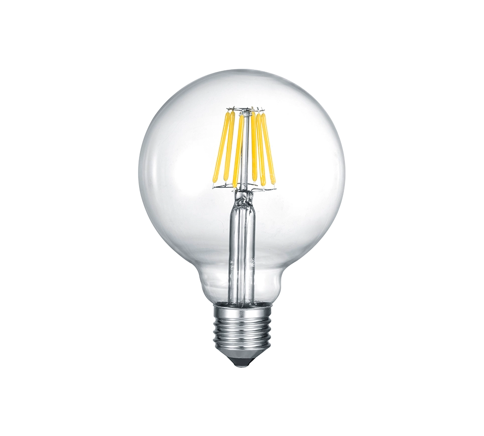 Lampadina Led Wire Trasparente E27 6W Globo GD Trio