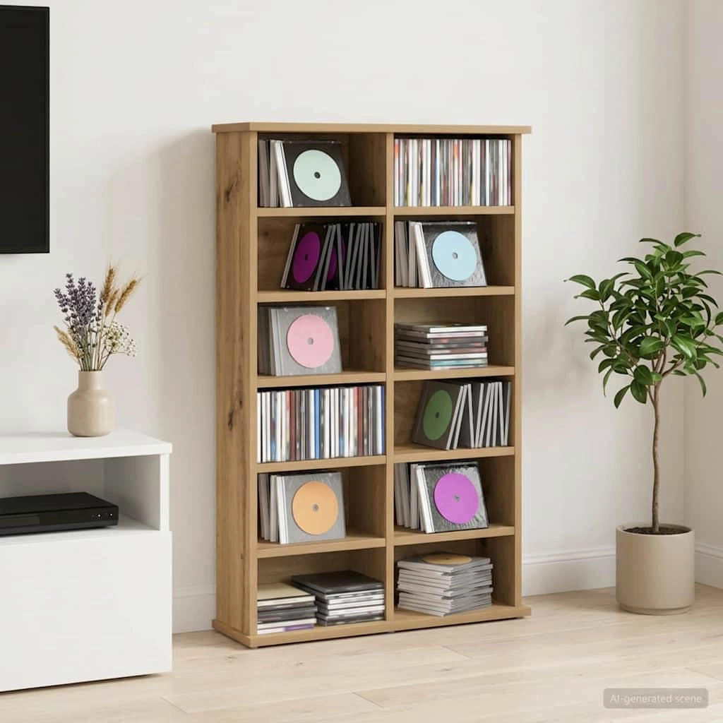 Mobile per CD Rovere Artigianale 60 x 17 x 92 cm 8012744