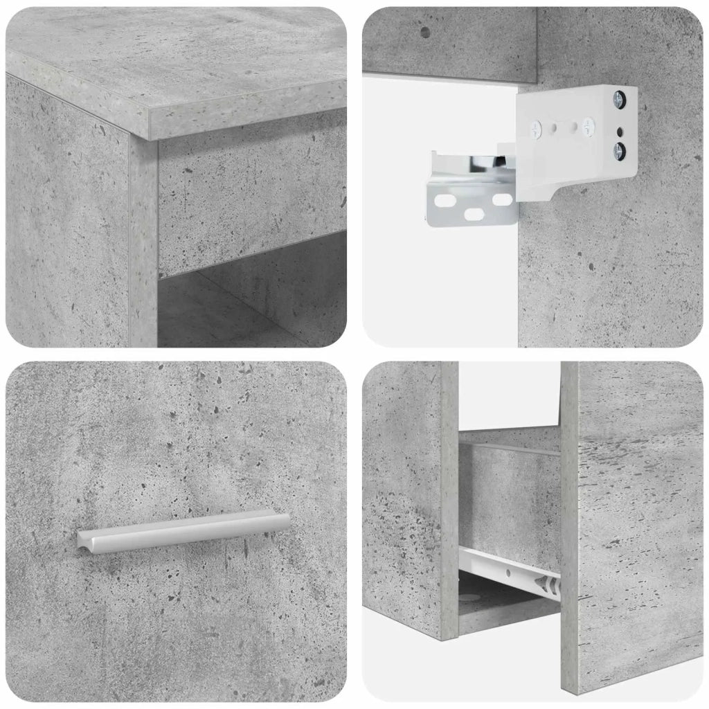 Set di mobili per il bagno 3 pz Grigio Cemento 3405926