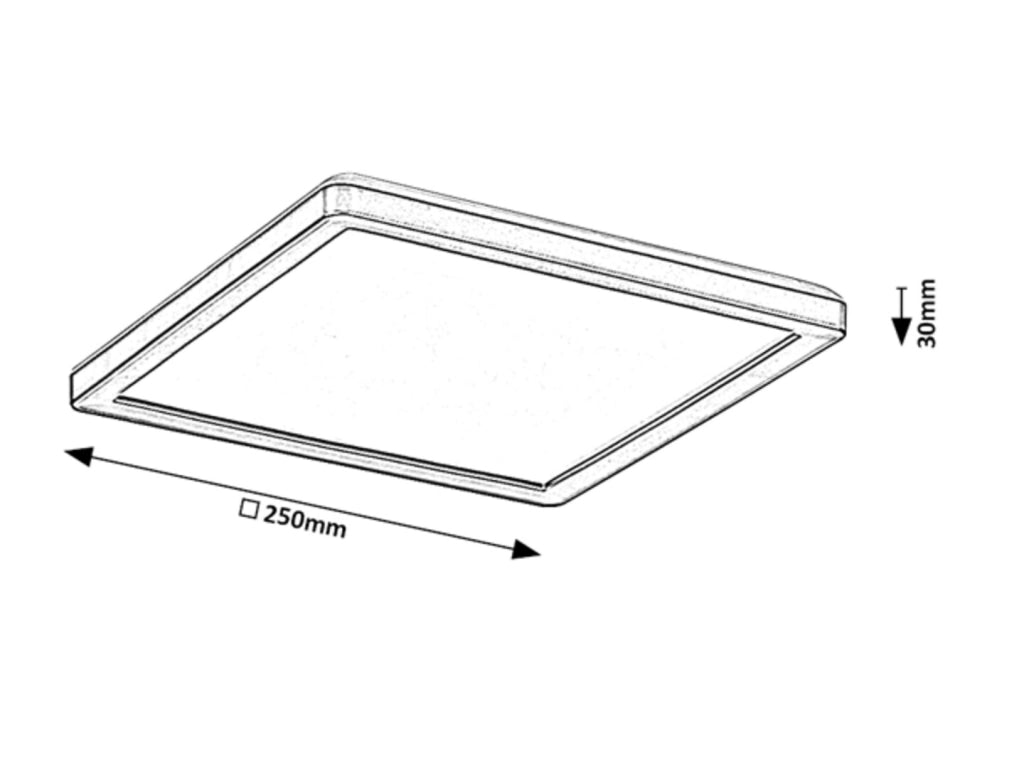 Plafoniera esterna LED quadrata 15W Inverness nera Rabalux