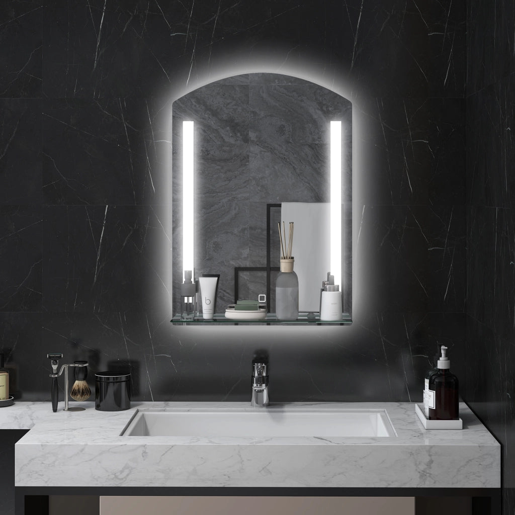 Specchio Bagno con Luce LED ¨C zephmum ¨C 70x50 cm Bianco