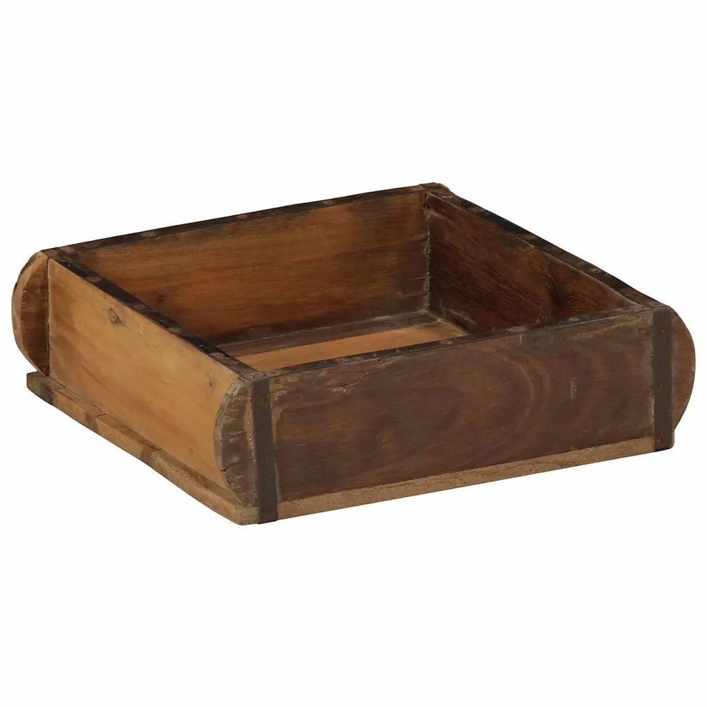 Vassoio 4 pz Marrone 29 x 31 x 10 cm Legno Recuperato Massello CFW2565221