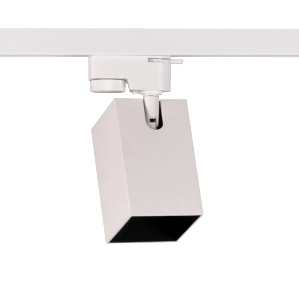 Faretto su binario Polux SQUARE bianco/nero GU10 10W