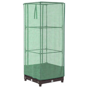 Aiuola rialzata/fioriera con copertura effetto rattan 40 x 40 x 123 cm Marrone 02_0038768