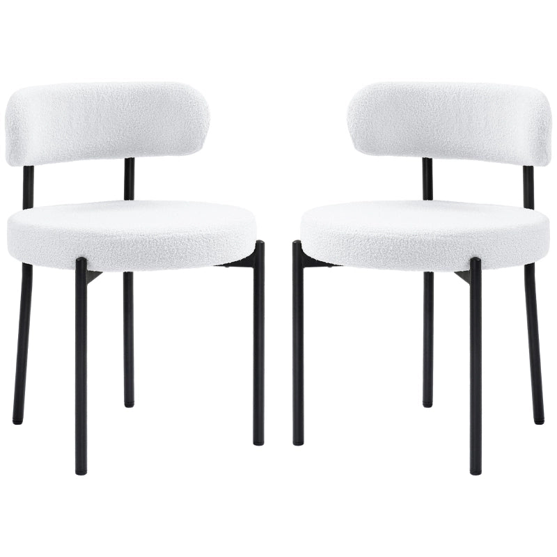 SEDIA DA PRANZO Set da 2 pezzi 51 x 51 x 76 cm Crema Bianca