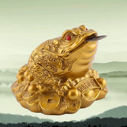 Amuleto Feng Shui - Statuetta d'Oro - Benessere Professionale - Simbolo di Fortuna - Incenso - 7 Macchie Grande Orso - Portafortuna