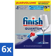 6 x Capsule per Lavastoviglie - Quantum Tutti in Uno - 180 Capsule - Lavaggio Profondo - Brillantezza - Lavastoviglie - 180 pezzi