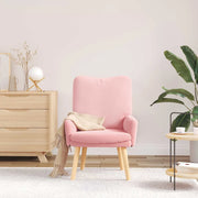 Divano Sedia-Poltrona Rosa 63 x 67 x 94 cm Tessuto di Pecora e Plywood