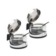 KIT SET 2PZ MAURY'S CONDÌ FORMAGGIERA DA TAVOLA CON CUCCHIAINO IN ACCIAIO INOX