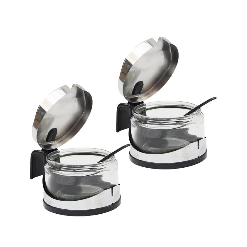 KIT SET 2PZ MAURY'S CONDÌ FORMAGGIERA DA TAVOLA CON CUCCHIAINO IN ACCIAIO INOX