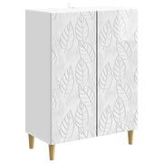 Credenza Bianco Lucido 66 x 34,5 x 90 cm Legno ingegnerizzato