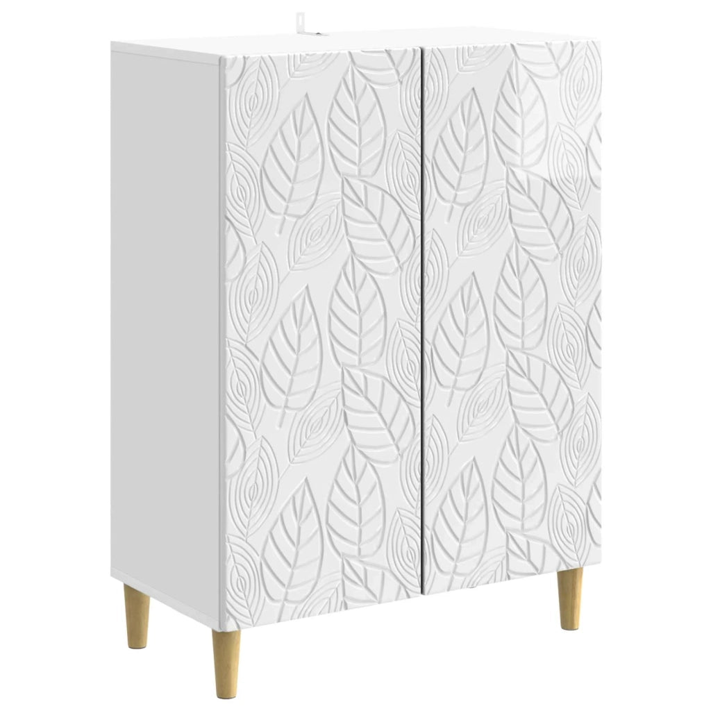 Credenza Bianco Lucido 66 x 34,5 x 90 cm Legno ingegnerizzato