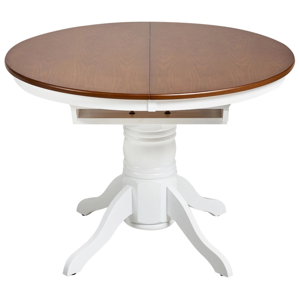 Tavolo da pranzo allungabile in legno di frassino 106/150 cm stile retrò vintage