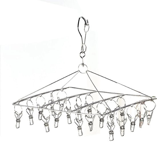 Drogeria Rotocalco a Rotazione con Gancio Girevole per Calze, Sottovestiti, Abbigliamento Bambino, Reggiseno, Pannolini, Guanti, 20 Clip