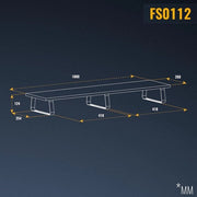 Monitor e Laptop Standa per Ufficio - Adatto per 2 Monitor, 100 x 26 x 12 cm