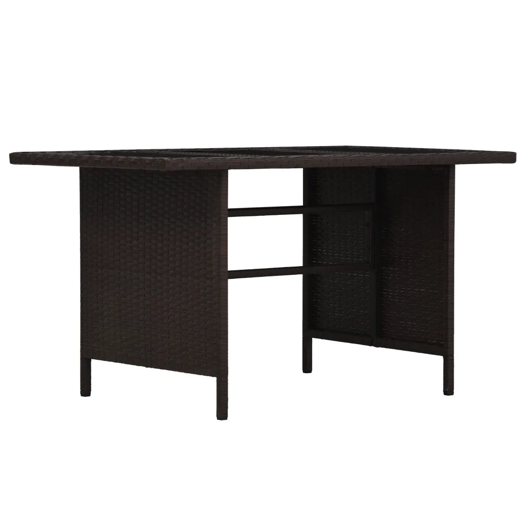 Set Divani da Giardino 3 pz con Cuscini in Polyrattan Marrone cod mxl 34829