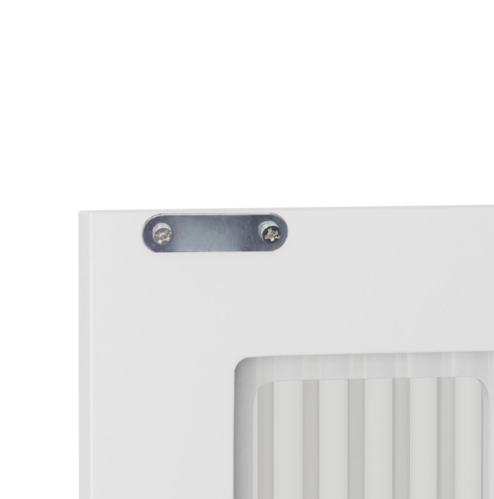 Pensile da bagno bianco a 3 ante con vetro e portasalviette