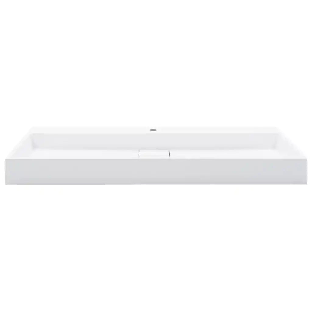 Lavandino-Lavabo-Lavello 120x46x11 cm Blocco in Marmo/Minerale Bianco