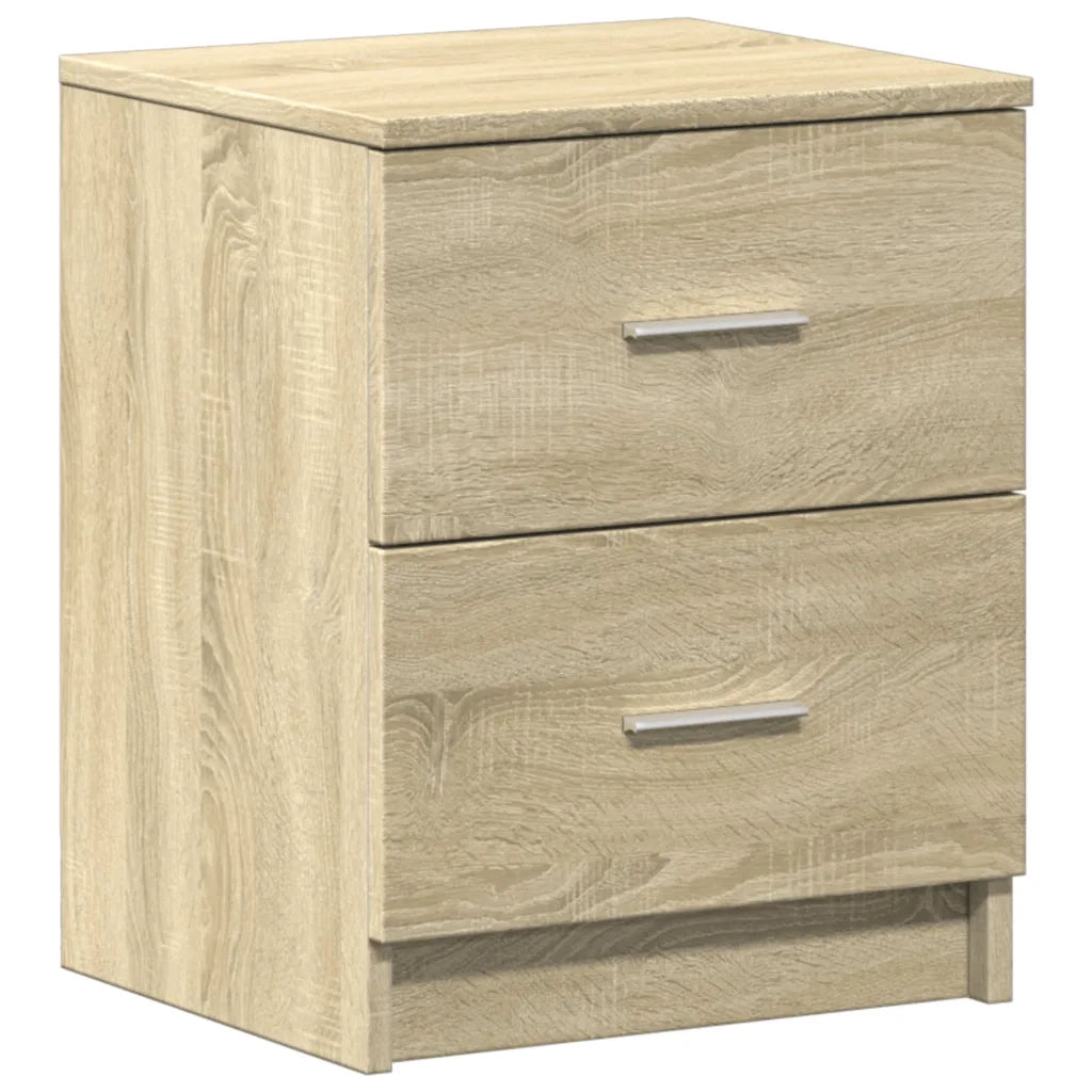 Comodini 2 pz con 2 Cassetti Rovere Sonoma 40x36x50 cm