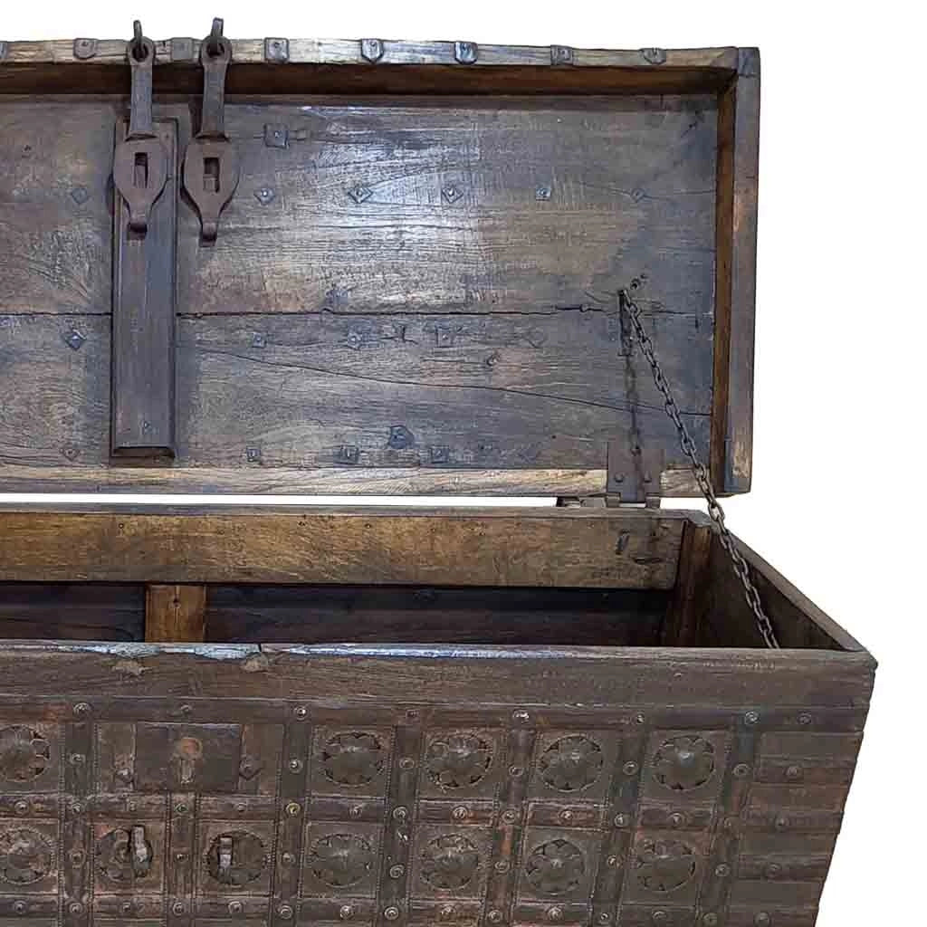 Baule in legno fatta a mano 139x44x94h cm