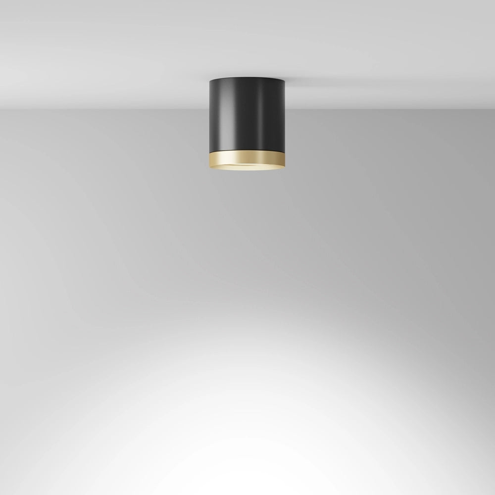 Plafoniera spot Maytoni Hoop nero/oro GX53 a superficie 9,6cm