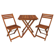 Set da balcone, set da bistrot, tavolo con 2 sedie, marrone