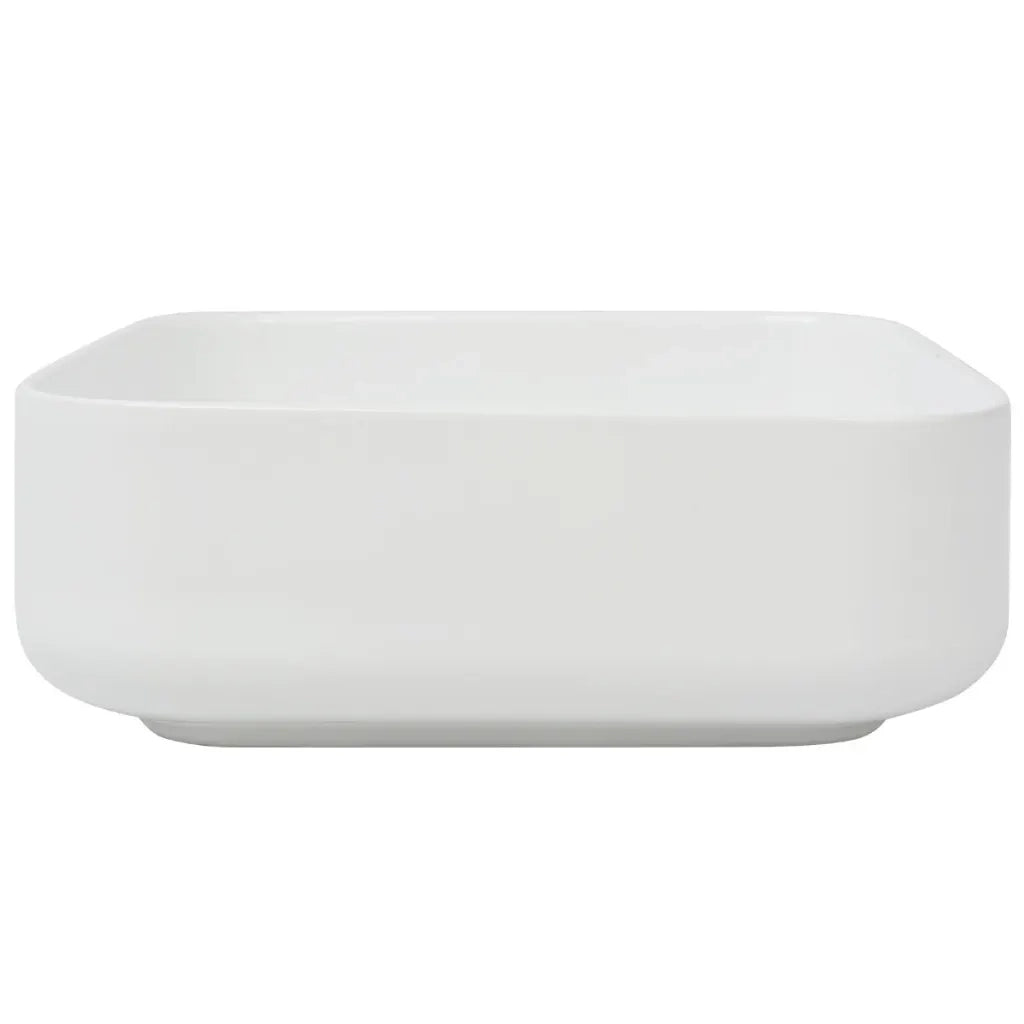 Lavandino Quadrato in Ceramica Bianca 39x39x13,5 cm 142338