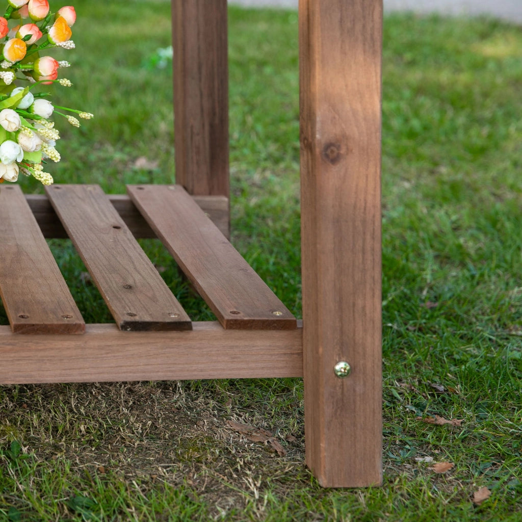 Tavolo da Orto con 8 Scomparti e Ripiani ¨C Zephmum ¨C 123x54x80 cm Marrone