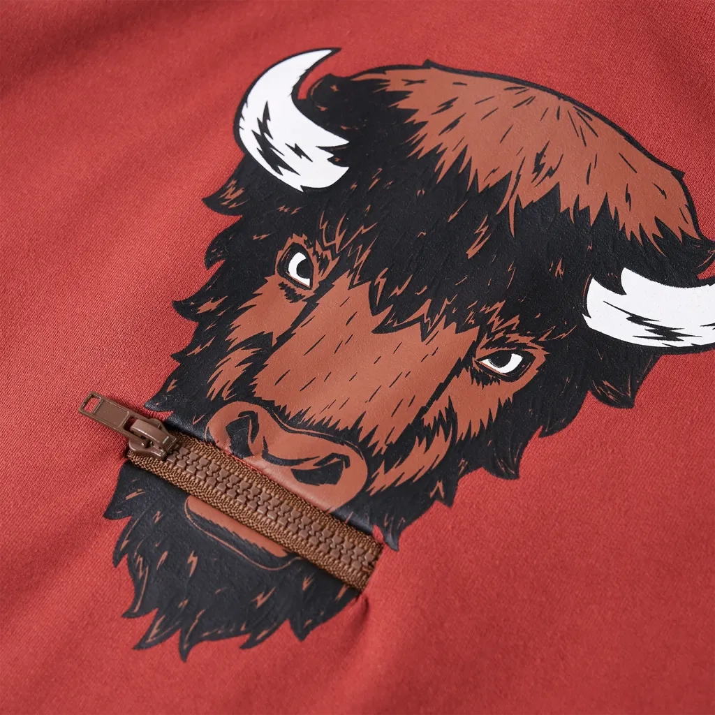 Felpa con Cappuccio per Bambini Rosso Bruciato 104 13010