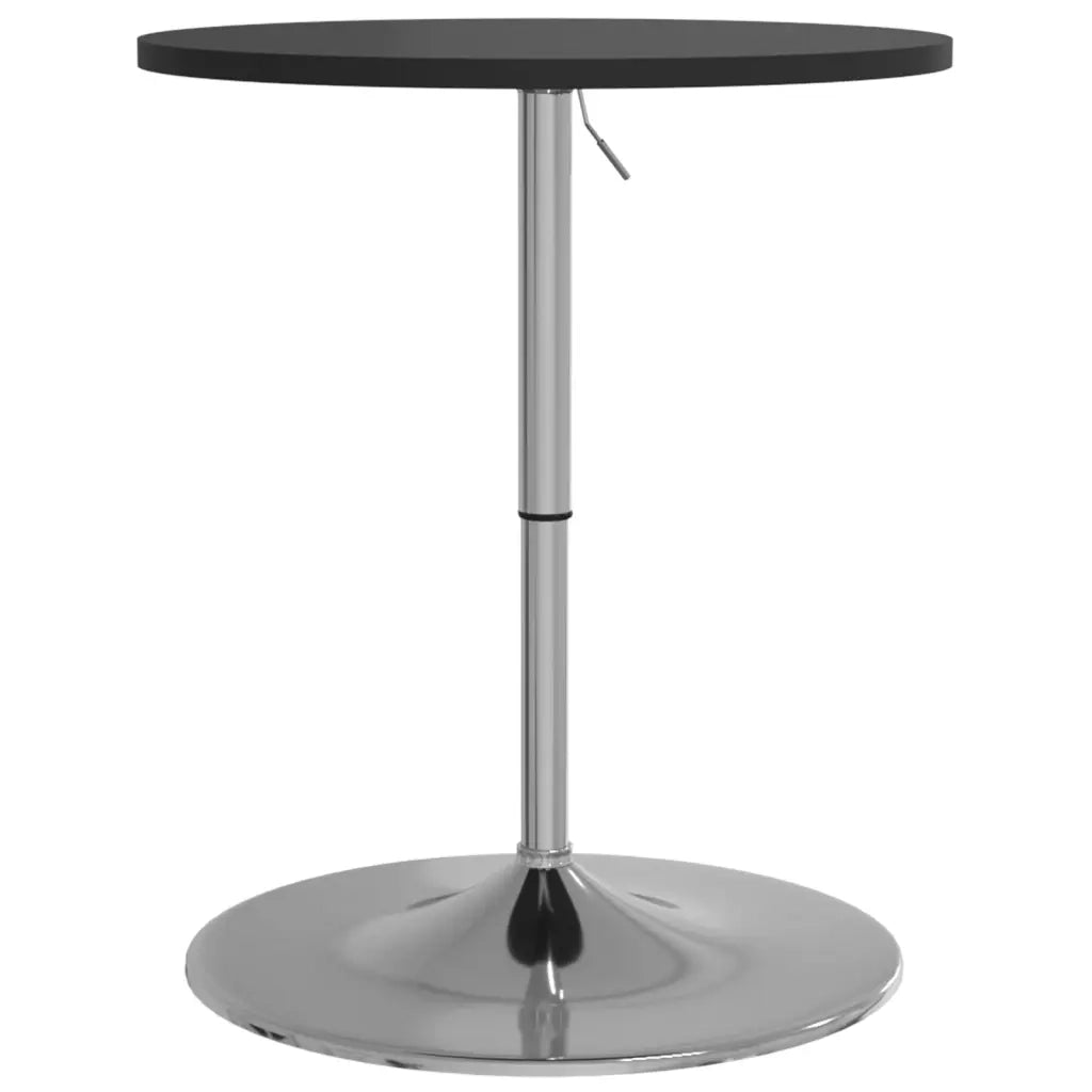 Tavolino Bar Nero 60x60x90 cm Legno Multistrato Acciaio Cromato 4007193