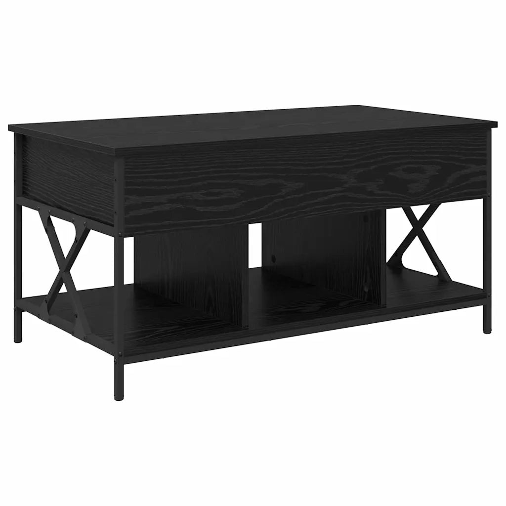 Tavolino da Salotto-Tavolino da soggiorno-Tavolo Rovere Nero 100 x 55 x 48.5 cm