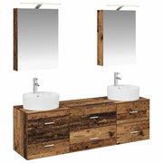 Set di mobili per il bagno 5 pcs Legno antico 3406877