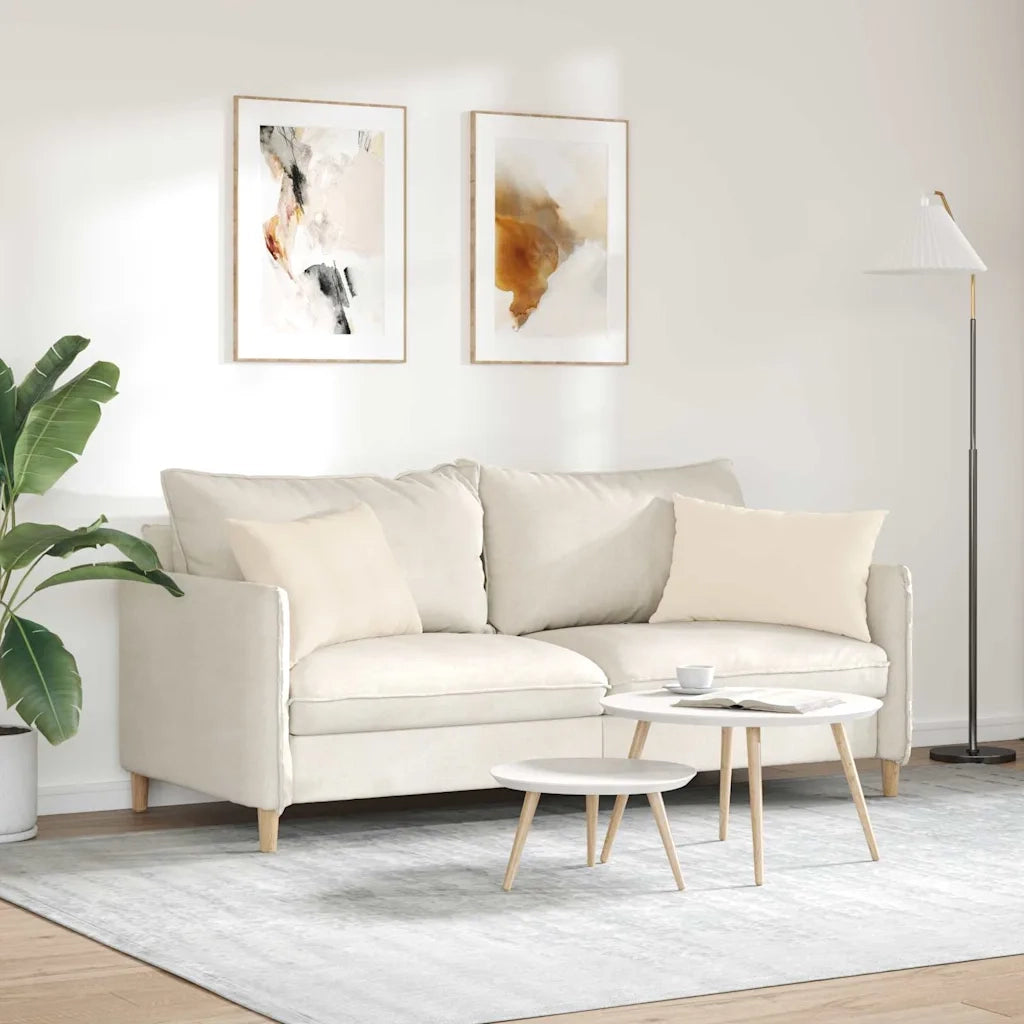 Cuscini da Divano 2 pcs Beige 60 x 40 cm Tessuto