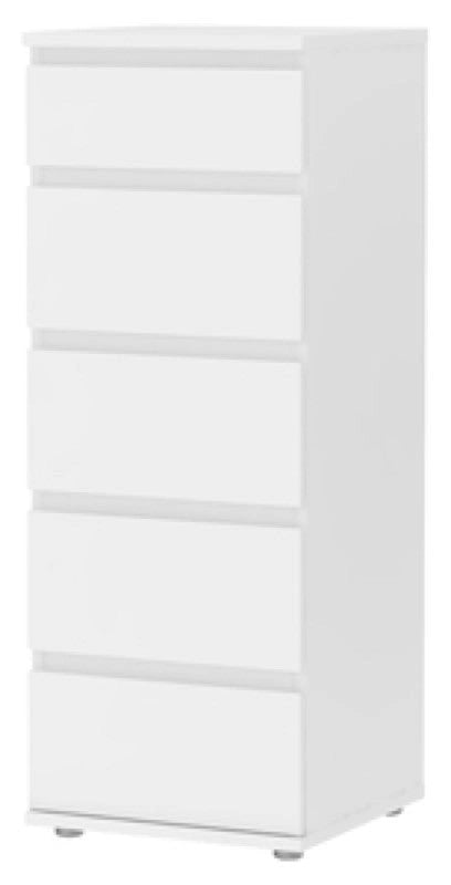 KIT CASSETTIERA CASSETTONE 5 CASSETTI NOVA CM. 40X40X105H BIANCO O ROVERE