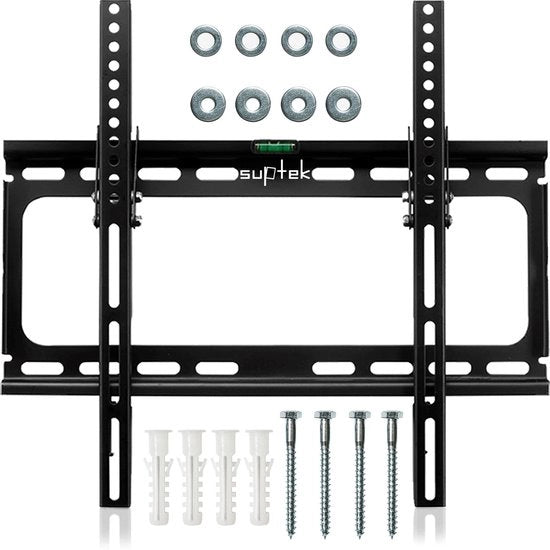 Supporto per TV per parete, supporto per TV per parete per schermi LCD/LED/Plasma/Plat & Curvo fino a 45 kg, supporto per TV con angolo regolabile, supporto per TV VESA, max. VESA 400x400 mm