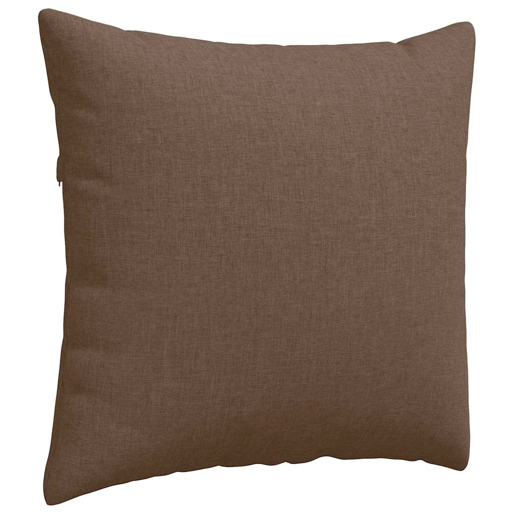 Cuscini da Divano 2 pz-Set di 2 Cuscini per Sofa Marrone 50 x 50 cm Tessuto