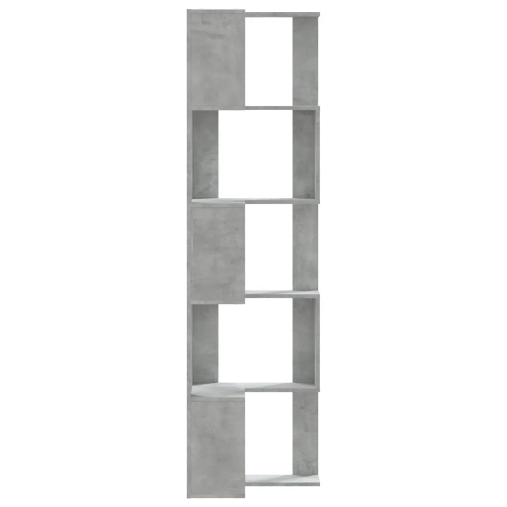 Libreria Angolare 5Ripiani Grigio Cemento 50x50x179 cm Legno 852585
