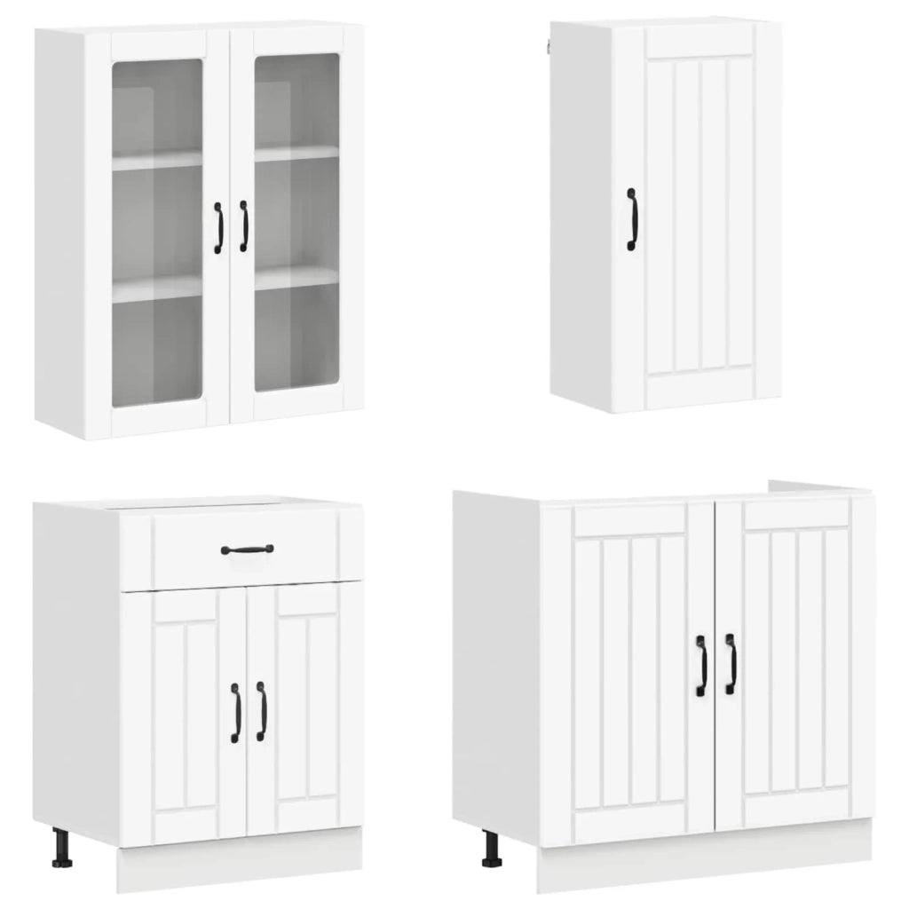 Unità Cucina LUCCA 8 pcs Bianco Legno ingegnerizzato 3438143