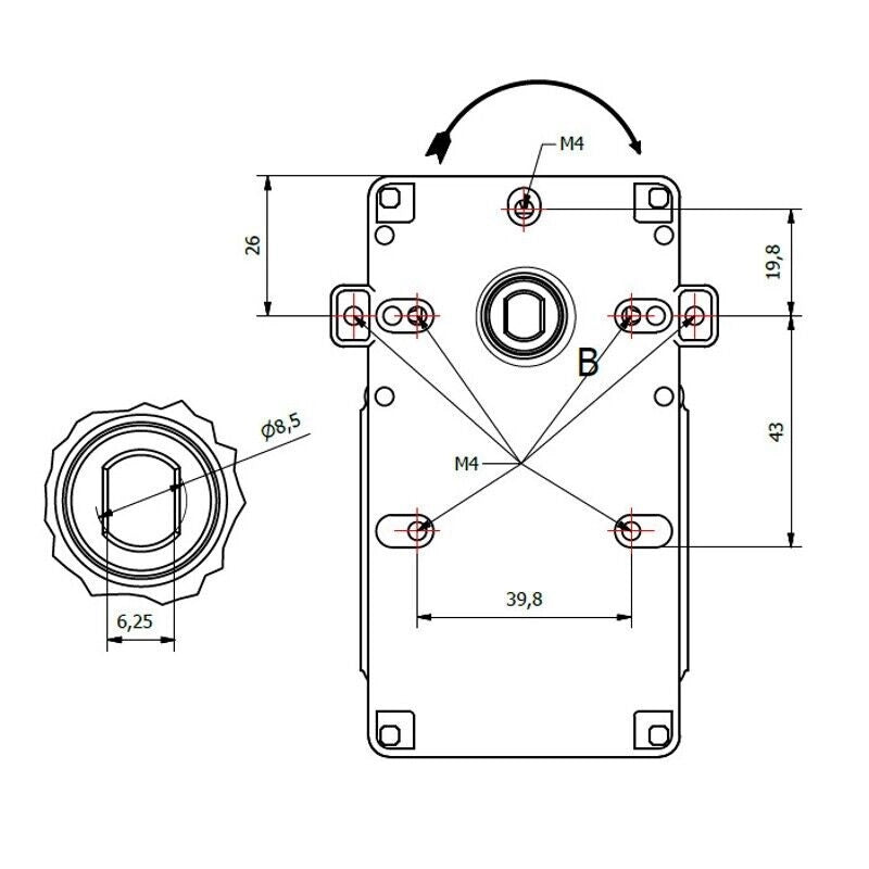 RicambiStufeaPellet Motoriduttore per stufe a pellet kenta K9115006 1,5 rpm