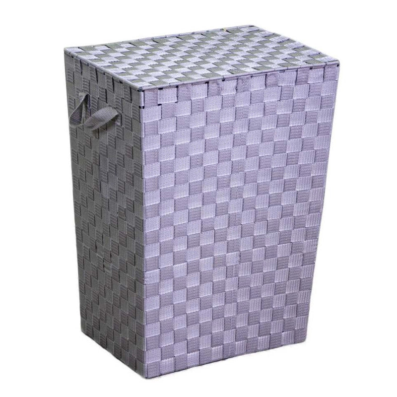 Cestone poliestere grigio rettangolare cm 40x30h53