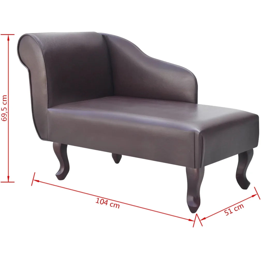 Sedia a Sdraio Marrone in Similpelle CFW6708465
