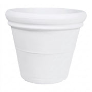 Vaso grande XXL decorativo classico tradizionale Ø90 H72 in polimero bianco per alberi e grandi piante per giardini e terrazze - Made in Italy