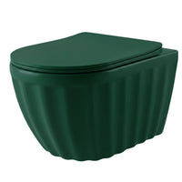 Set: Wc Sospeso + Lavabo Da Appoggio Rea Duo Matcha Matt